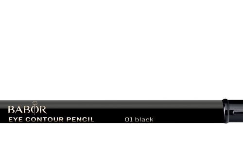 Lápiz para ojos BABOR negro intenso, delineador fácil de aplicar y difuminar para maquillaje profesional.