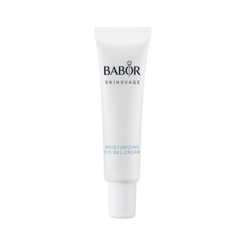Moisturizing Eye Gel-Cream BABOR, crema contorno de ojos e hidratante facial para piel seca, que reduce bolsas y arrugas, ofreciendo hidratación profunda y efecto antiedad.