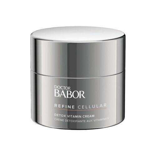 Crema Detox Vitamin Cream BABOR para piel mixta, con vitaminas C y E para cuidado dermatológico y protección antioxidante.