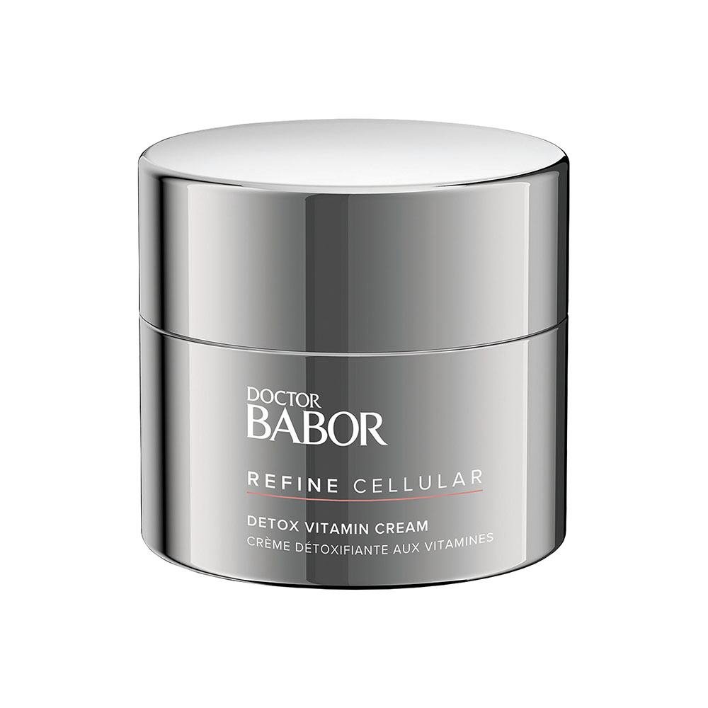 Crema Detox Vitamin Cream BABOR para piel mixta, con vitaminas C y E para cuidado dermatológico y protección antioxidante.