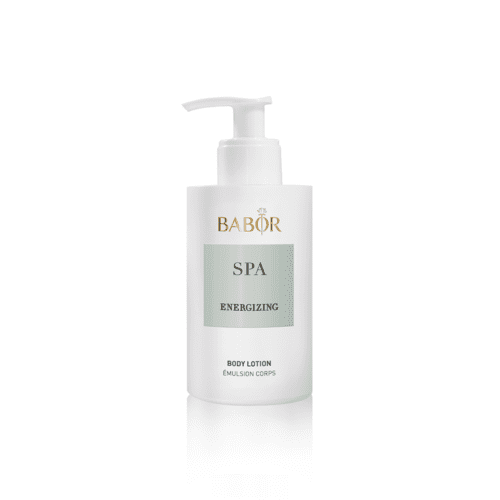 Loción corporal hidratante natural BABOR con células madre y aroma a manzana para piel seca, sensible y revitalizada.