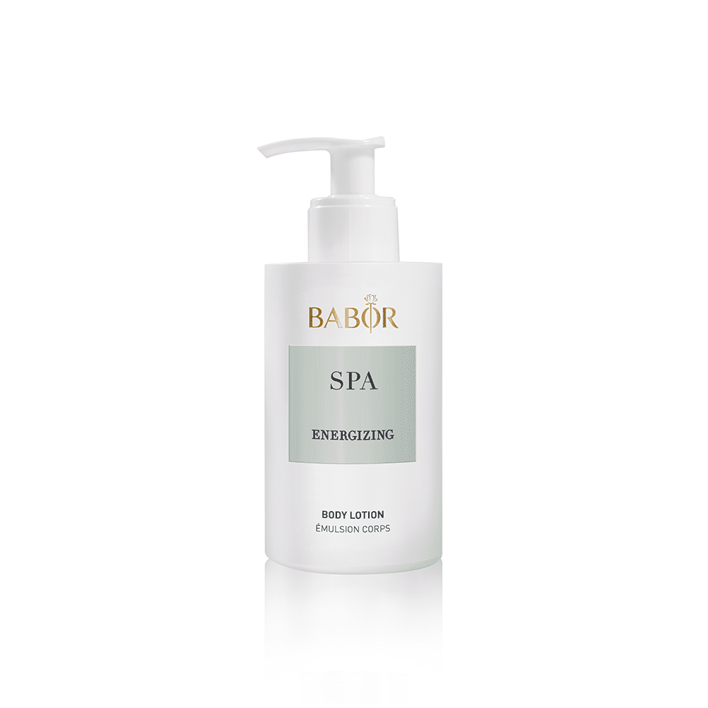 Loción corporal hidratante natural BABOR con células madre y aroma a manzana para piel seca, sensible y revitalizada.