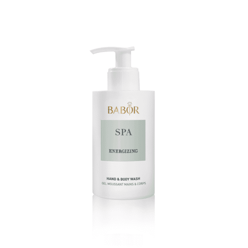Gel corporal BABOR natural, hidratante y energizante, ideal para manos y cuerpo, recomendado para rutina de skincare y productos dermatológicos.