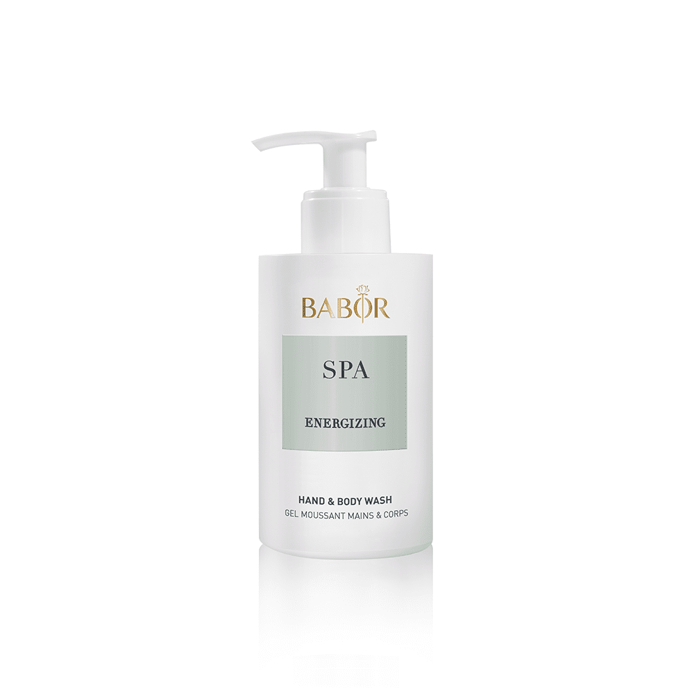 Gel corporal BABOR natural, hidratante y energizante, ideal para manos y cuerpo, recomendado para rutina de skincare y productos dermatológicos.
