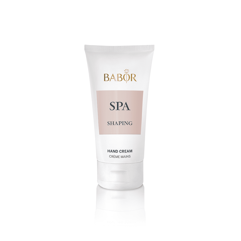 Crema de manos BABOR con efecto antiedad, ideal para piel madura, seca o con manchas. Fórmula natural con células madre y cardo algodonero.