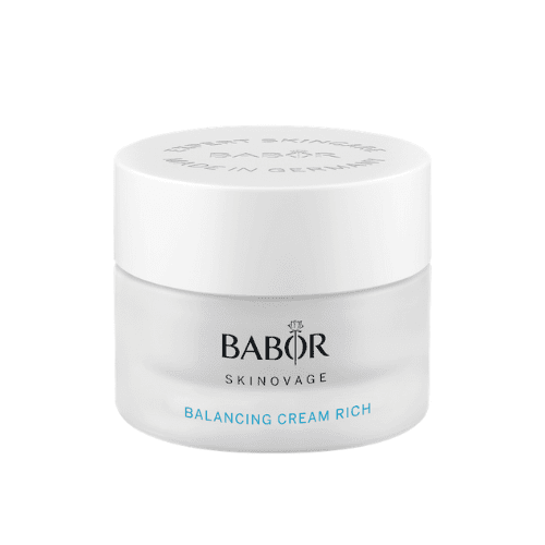 Crema hidratante Balancing Cream Rich BABOR para piel mixta, controla brillos y poros, hidrata zonas secas y deja la piel mate y equilibrada