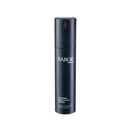 Crema hidratante facial y crema contorno de ojos para piel sensible hombre, fórmula calmante y rápida absorción. Producto de skincare premium BABOR Calming Face & Eye Cream.