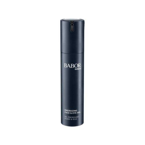 Gel hidratante y refrescante BABOR Energizing Face & Eye Gel para piel grasa y mixta, ideal para skin care masculino que reduce ojeras y revitaliza la piel.