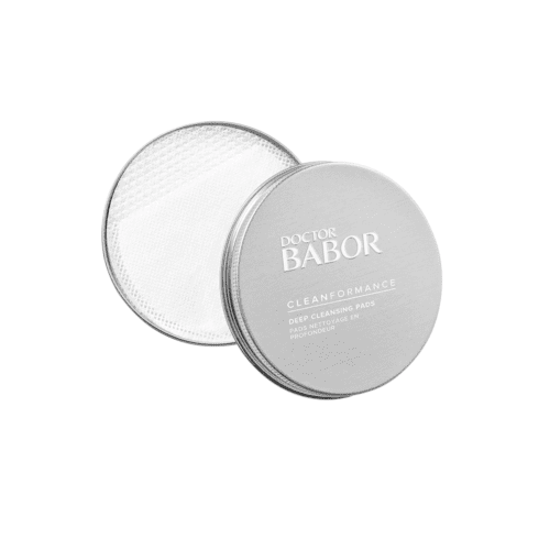 Almohadillas BABOR Deep Cleansing Pads para limpieza facial profunda, con prebióticos y centella asiática, el mejor desmaquillante facial en tu rutina de skincare.