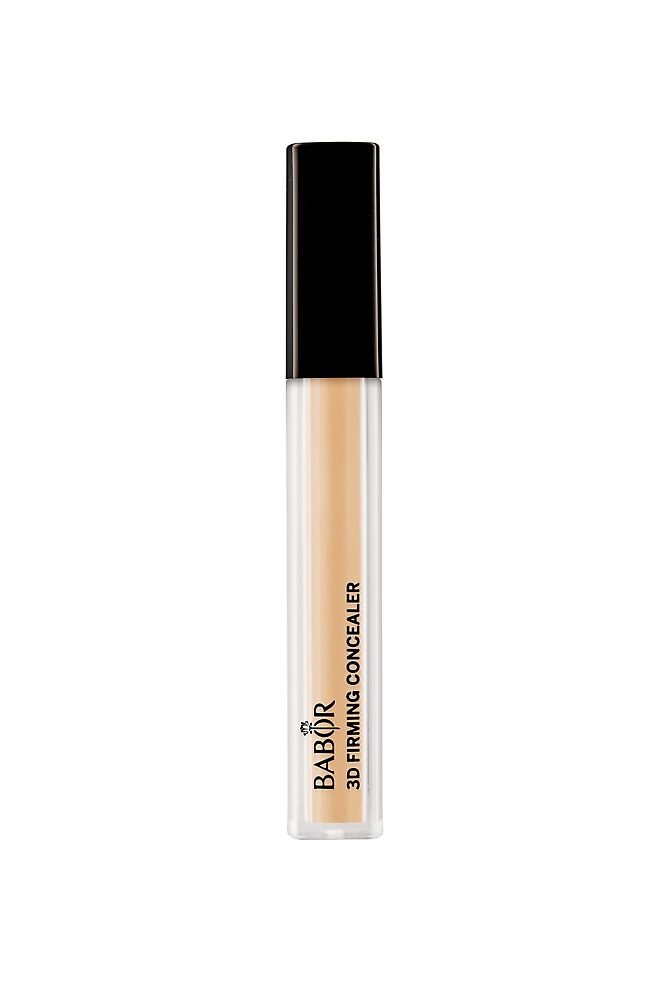 Corrector reafirmante BABOR 3D Firming Concealer tono 04 tan para ojeras y líneas finas con cobertura alta y efecto luminoso en contorno de ojos.