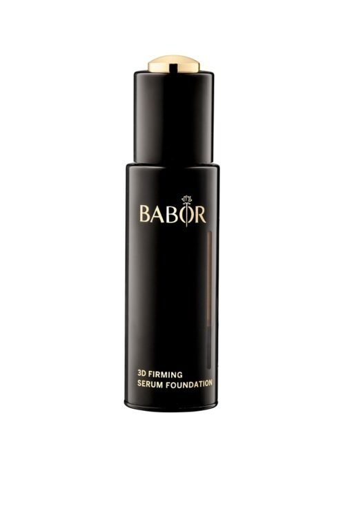 Base líquida reafirmante BABOR 3D Firming Serum Porcelain, maquillaje marca BABOR de alta cobertura y efecto lifting Base de maquillaje líquida reafirmante BABOR 3D Firming Serum Foundation tono Porcelain, producto cosmético para piel madura con acabado natural y luminoso.